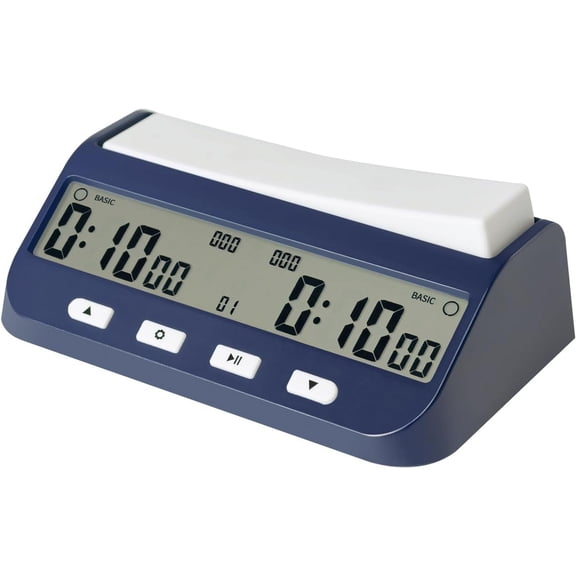 CSONGAZA Digital Chess Clock Timer, 5-in-1 Multifunction Portable Competition Specific Chess Clock, Professional Board Game Timer with Bonus & Delay Count Down up ON Off Alarm
