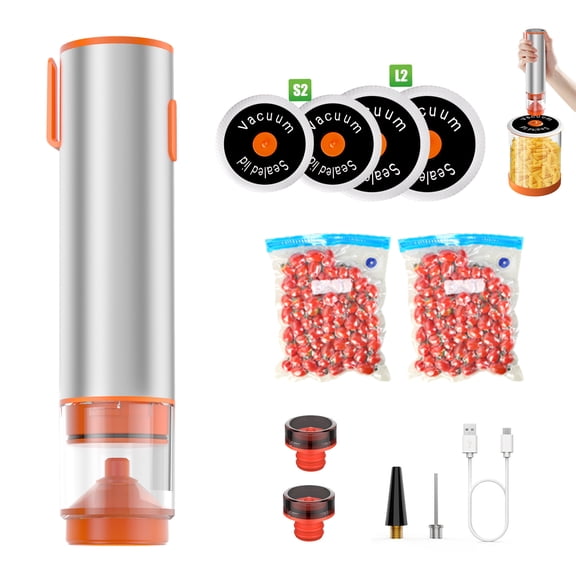 CSONGAZA Portable Vacuum Sealer Machine, 1800mAH Electric Vacuum Pump, Food Vacuum Sealer Machine