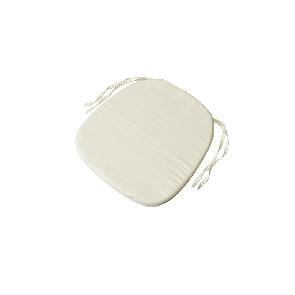 Ivory Polyester Slip Cover Cushion with Tie Back