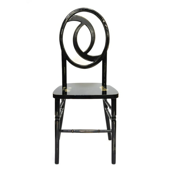 CSP Commercial Seating Products Iris Wood Stacking Chair in Solid Black wash