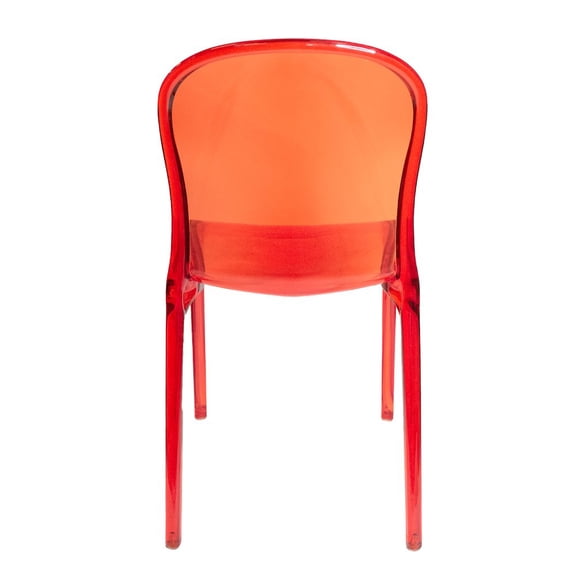 CSP Genoa Polycarbonate Event Chair - Stackable - Translucent - Red ( Set of 4)