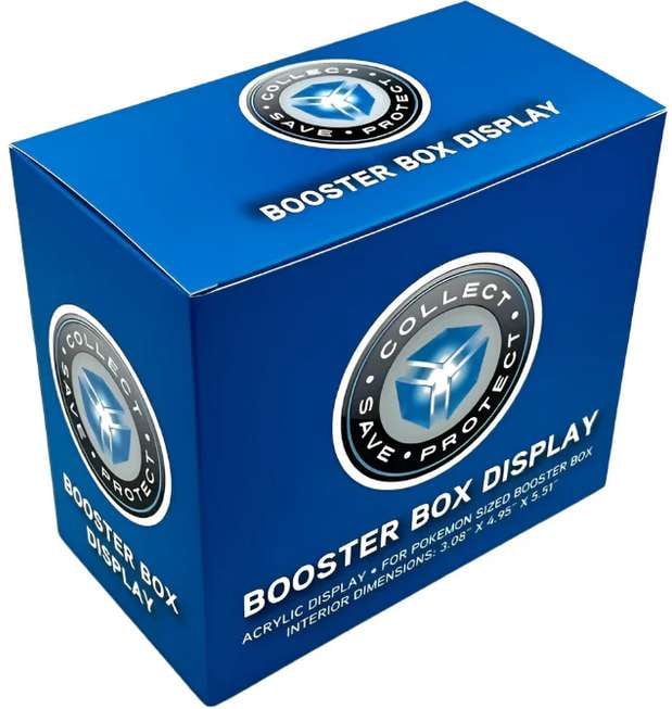 dimensions of a pokemon booster box Pokémon Acrylic Display Case | 99.9% UV Ultra Pro Booster Box Display:
