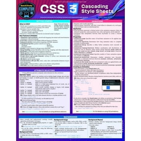 CSS - Cascading Style Sheets : a QuickStudy Laminated Reference Guide (Edition 3) (Other)