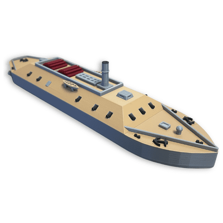 CSS Louisiana Ironclad Model Ship - 10 Inch Civil War Replica - Confederate Navy Warship - Historical Naval Decor, Military History Gift & Collectible Nautical Display