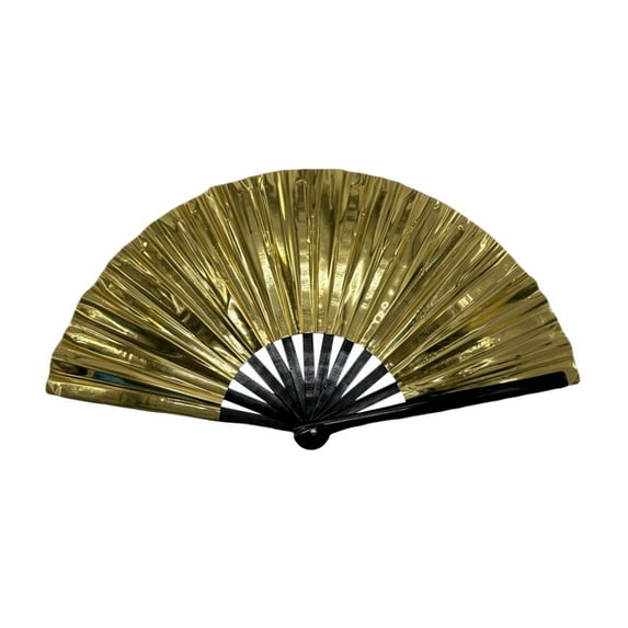 CSSAD Boots on The Ground Hand Fan for Line Dancing, Popping Fans Large Holographic Folding Fan Iridescent Clack Hand Fan, Foldable Craft Holding Laser Colors Fan