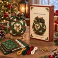 thumbnail image 1 of CSSAD Christmas Ornament - 3D Fabric Poke Christmas Ball DIY Kit, Christmas Balls Craft Kit for Adults, Poke Art for Adults, Beginner-Friendly No-Sew Craft, 3D Texture, 4", 1 of 6
