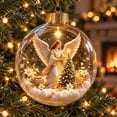 thumbnail image 1 of CSSAD Christmas Tree Decorations Balls Light Up Christmas Ornaments with Mini Holiday Scene Glowing Christmas Tree Hanging Ball Glowing Christmas Pendants for Tree Mantel Christmas Party Decor, 1 of 6