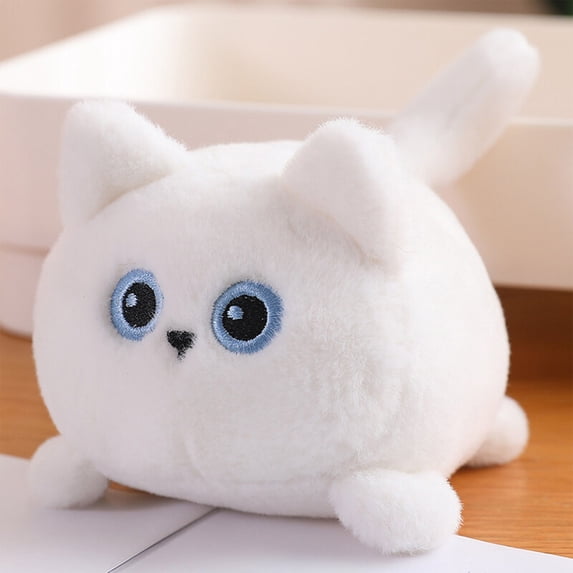 CSSAD Cute Shiba Inu Small Doll, String Swing Tail Animal Doll Toy, Cute Moggie Dog Wagging Tail Doll, Children's Holiday Birthday Gifts, White