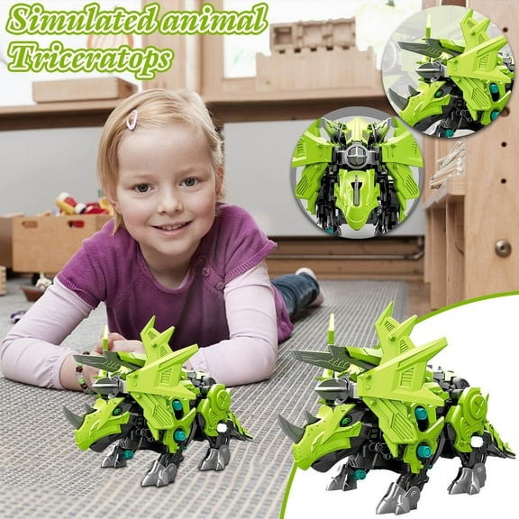 CSSAD DIY Puzzle Building Blocks Assembling Mechanical Dinosaur Toy Model