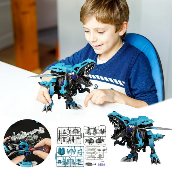 CSSAD DIY Puzzle Building Blocks Assembling Mechanical Dinosaur Toy Model