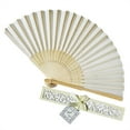 thumbnail image 1 of CSSAD Decorative Hand Fan Foldable, Beige Folding Line Dance Popping Paper Fans Handheld Chinese Style Crafts for Wedding, Dancing, Party Favors DIY Decoration, 1 of 3
