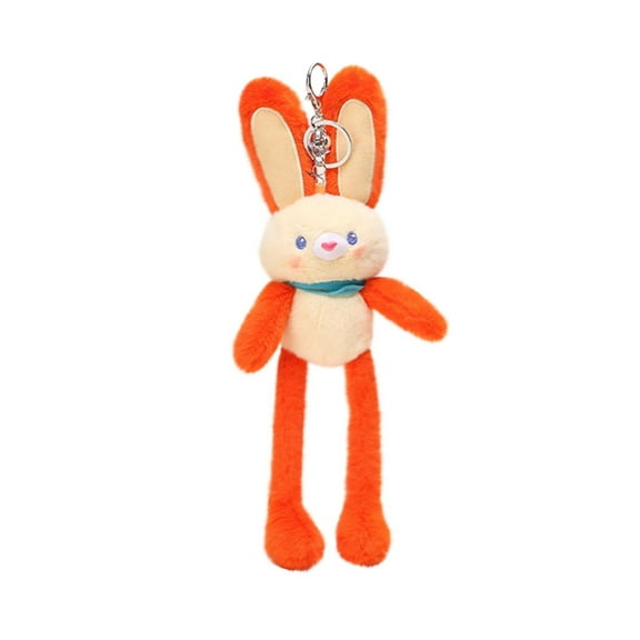 CSSAD Easter Bunny Toy Extendable Pull Funning Rabbits, Multicolor Stuffed Bunny Toy with Pull Up Ears, Pet Plush Bunny Doll Keychain Bag Gift Pendant for Kids