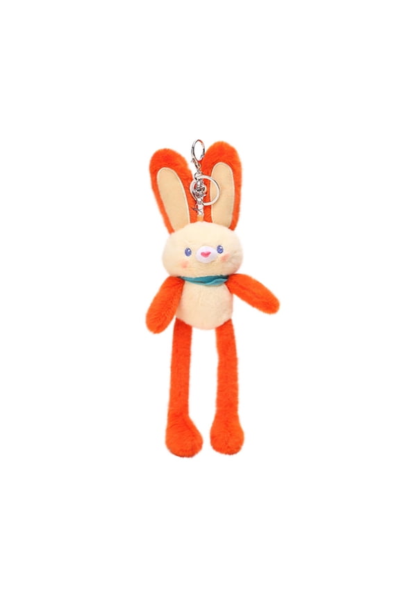 Easter Bunny Toy Extendable Pull Funning Rabbits, Multicolor Stuffed Bunny Toy with Pull Up Ears, Pet Plush Bunny Doll Keychain Bag Gift Pendant for Kids