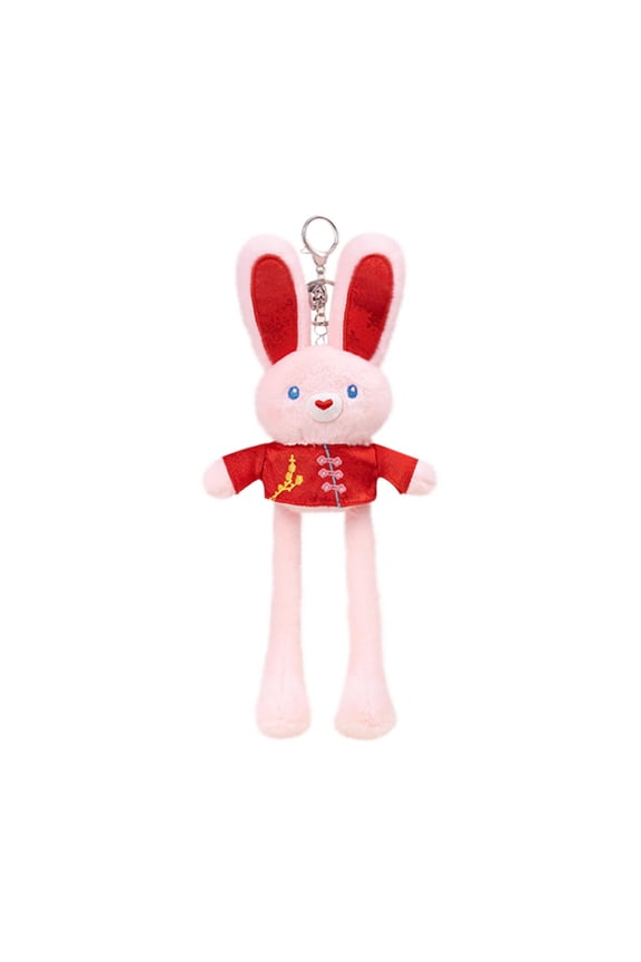Easter Bunny Toy Extendable Pull Funning Rabbits, Multicolor Stuffed Bunny Toy with Pull Up Ears, Pet Plush Bunny Doll Keychain Bag Gift Pendant for Kids