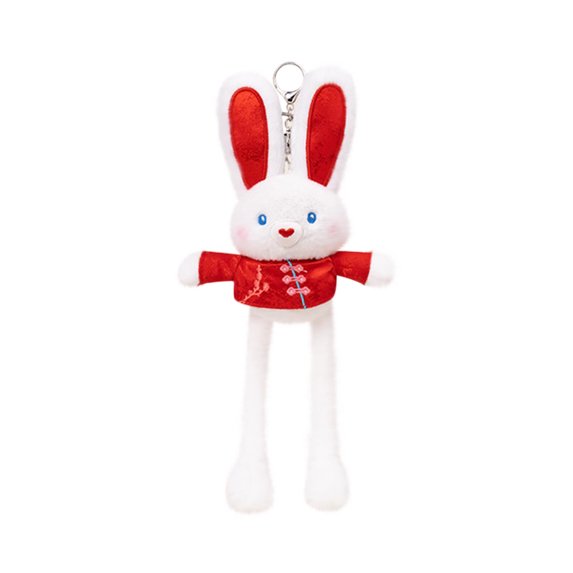 CSSAD Easter Bunny Toy Extendable Pull Funning Rabbits, Multicolor Stuffed Bunny Toy with Pull Up Ears, Pet Plush Bunny Doll Keychain Bag Gift Pendant for Kids
