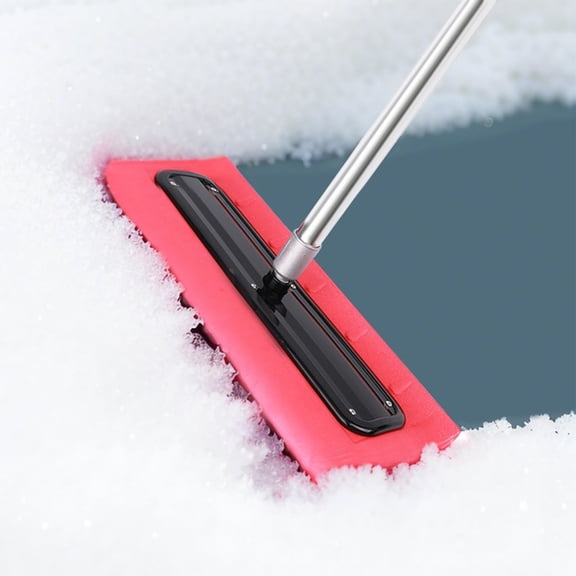 CSSAD Foam Head Roof Snow Rake - Lightweight No-Scratch Snow Brush for Vehicles, Roofs & Gutters, Pole-Compatible Design for Winter Snow Removal - Head Only