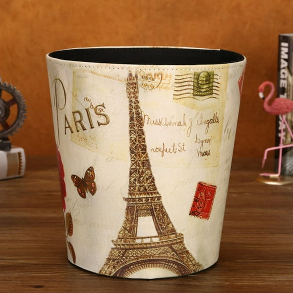 CSSAD Garbage Can European Trash Can Rubbish Bin Garbage Container Bin Decorative Trash Can Bathroom Trash Can