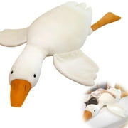 CSSAD Goose Stuffy Toy, 51 Inch Extra-Large White Plush Goose Toys, White Soft Hugging Sleep Toy, Cozy Goose Stuffed Animal Toys, Hug Sleep, Gifts