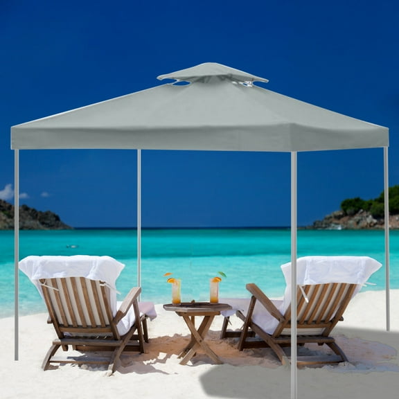 CSSAD Outdoor Canopy Tent, 10x10 Canopy Replacement Top - for Straight Leg Canopy Tent, Waterproof, Durable, Tear-Resistant, Ideal for Outdoor Camping, Patio Shade (Gray)