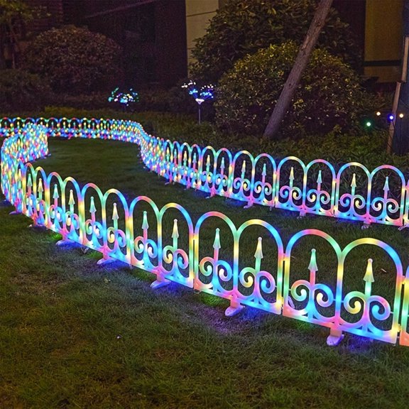CSSAD Outdoor Solar Fence Lights, Solar Patio Lights for Party Decoration Mood Lights Marriage Proposals Shops Terraces Backyard Lawns Yard Landscaping, 10pc