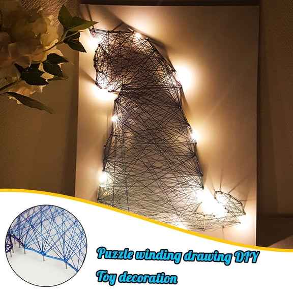 CSSAD Puzzle Gradient Line Drawing Winding Drawing Yarn Drawing DIY Toy Gift