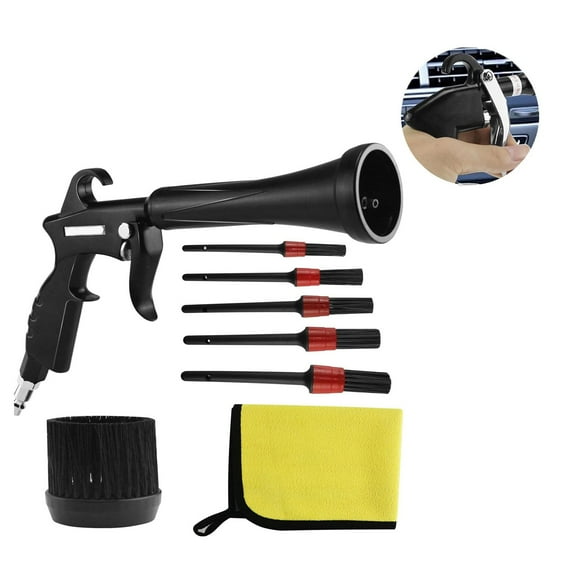 CSSAD Saker Tornado Dry Cleaning Gun, Detailing Car Cleaning Gun, Air Nozzle Blow Gun, Car Air Blow Gun, Quickly Removes Surface Dirt and Dust, Dryer Air Tools for Car