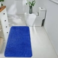 thumbnail image 1 of CSSAD Solid Color Bath Rugs, 1pc Bathroom Rug,15.7x31.5in,Super Soft Non Slip Bathtub Carpet and Absorbent Bath Mat Plush Bath Mat for Bathroom, Blue on Clearance, 1 of 8