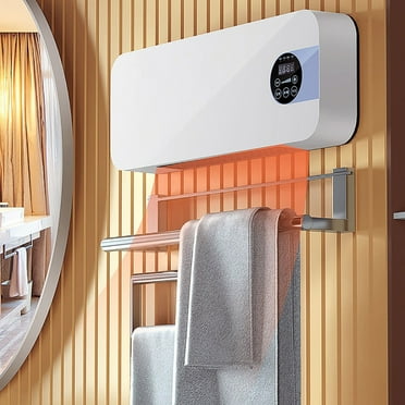 CSSAD Space Heaters,2-in-1 Mobile Small Conditioner with Wall Mounted Heater for Both Heating Household Bathroom Heater Hot Blower and Heater,White