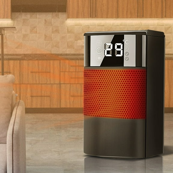 CSSAD Space Heaters,Small Space Heater,60Oscillating Heater for Indoor Use,Digital Thermostat,3 Modes,12h Timer,Portable Heater Ceramic Heater Quick,Black