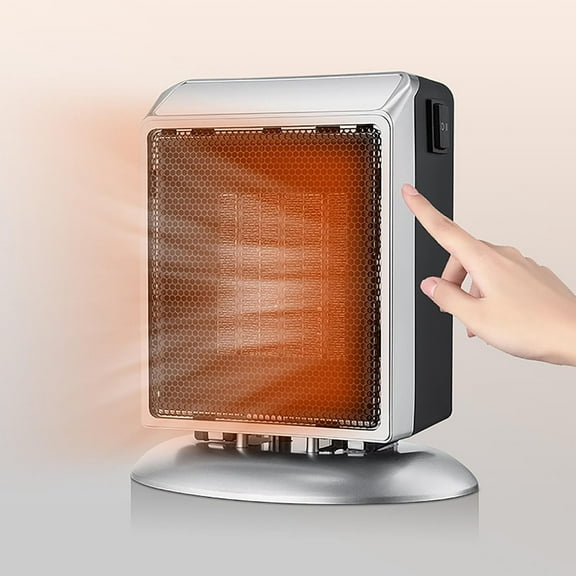 CSSAD Space Heaters for Inside,Small Household Fast Heating Heater Fast Heating Energy-saving High-power Heater Desktop Heater,Silver