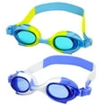 thumbnail image 1 of CSSAD Swim Goggles 2 Pack Anti-Fog Anti-UV Wide View Swimming Goggles for Kids 3-15, 1 of 6