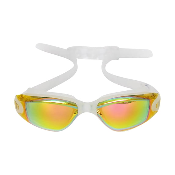 CSSAD Swim Goggles, Adult Swimming Goggles Anti Fog Anti UV No Leakage Wide View for Men Women Youth, Yellow