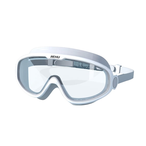 CSSAD Swimming Goggles, HD Wide View Swim Goggles for Adult Men Women, Anti Fog No Leaking, White