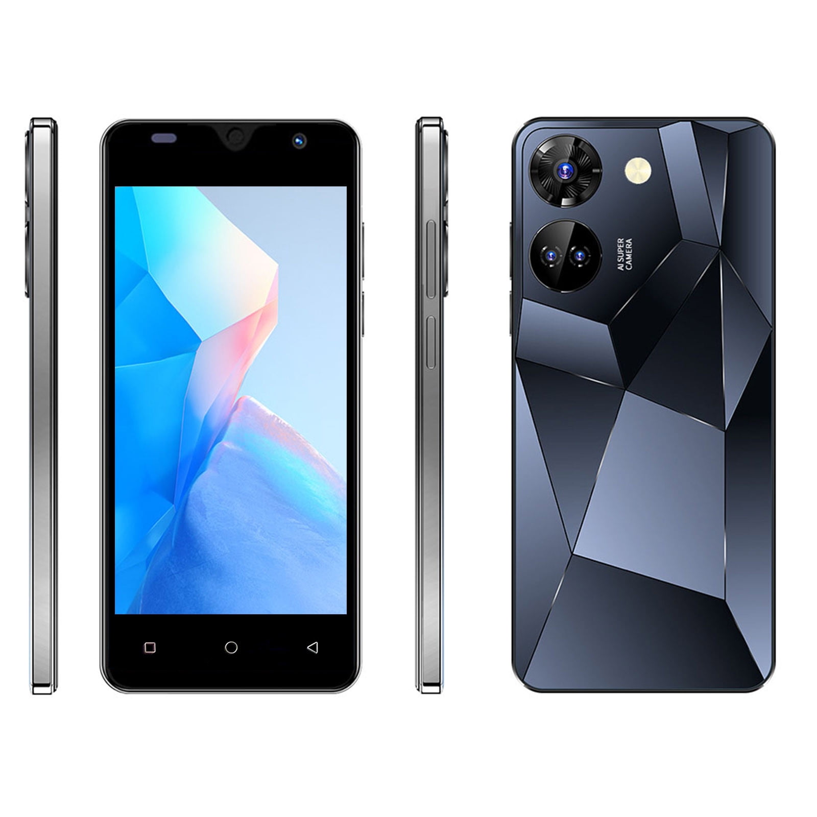 CSSAD Unlocked Android Smartphone 16GB ROM+1GB RAM Android Phone 5IN HD Cell Phone 5MP Camera System Phone Mobile Phone Large Storage