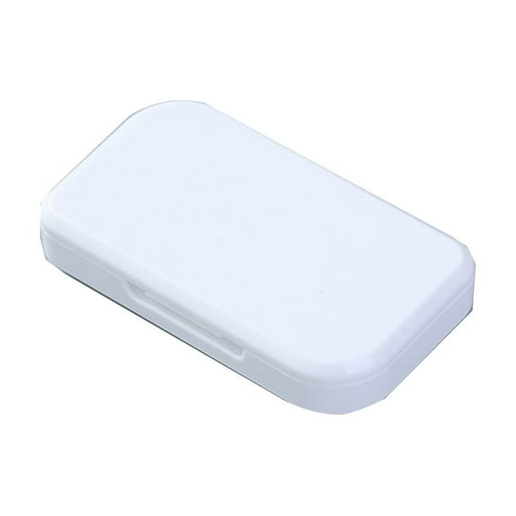 CSSAD Weekly Pill Organizer Arthritis Friendly, Portable Drying 6 Compartments Double-layer Sealing Ring Portable Vc Storage Box, White