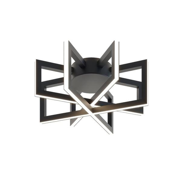 CSSC13L30D1BK-AFX-Cass - 30W 1 LED Flush Mount In Modern Style-13 Inches Wide Black Black Finish