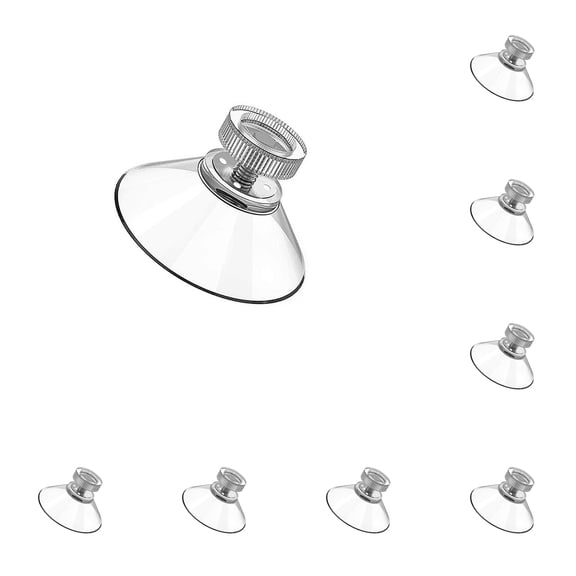 CSSJKYJ 10PCS Screw Suction Cups Glass Suction Pads 40mm PVC Plastic Sucker Pads Without Hook Extra Strong Suction Power Holder for Bathroom Wall Window Car License Plates
