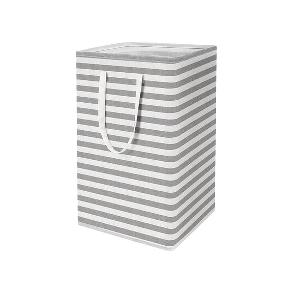 CSSJKYJ 15.7X11.8X24.4IN Foldable Laundry Basket – Freestanding Hamper with Long & Short Handles, Easy to Carry & Clean for Bedroom, Bathroom & Home Use