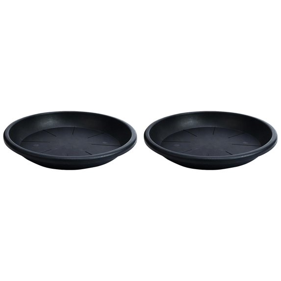 CSSJKYJ 2 Pack 5.5 inch Plant Saucers, Heavy Duty Durable Plastic Plant Pot Trays, Flower Plant Pot Saucers Drip Tray for Indoors Outdoors