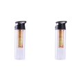 thumbnail image 1 of CSSJKYJ 2PCS Fruit Infuser Water Bottle, 27 oz Leakproof BPA Free Sports Bottle with Flip Top Lid & Time Marker, Reusable Detox Infuser for Gym, Fitness, Travel & Everyday Hydration(Black）, 1 of 9
