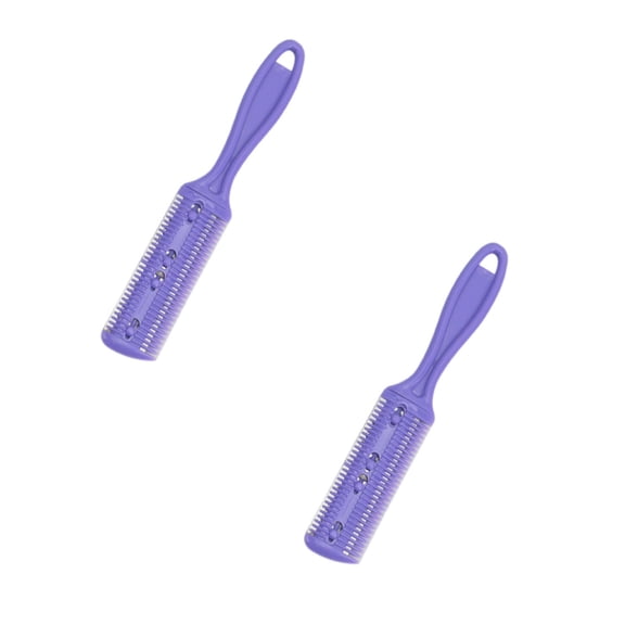 CSSJKYJ 2PCS Haircut Razor Comb Hair Cutting Comb Double Edge Shaper for Salon & Home Styling Split Ends Trimmer Styler for Thick and Thin Hair(Green)