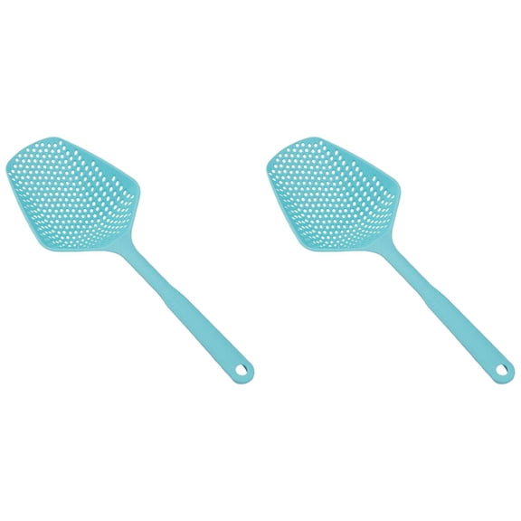 CSSJKYJ 2PCS Heat Slotted Spatula Multi Purpose With Holes Nylon Slotted Turner for Frying Boiling Pasta Dumplings Non Stick Kitchen Utensil.Blue