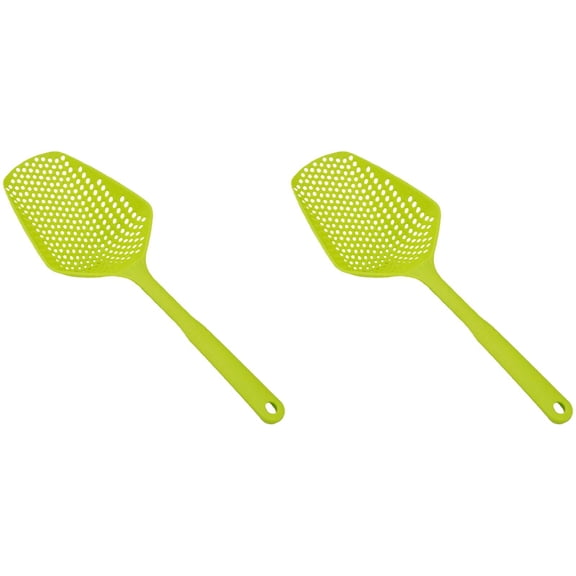 CSSJKYJ 2PCS Heat Slotted Spatula Multi Purpose With Holes Nylon Slotted Turner for Frying Boiling Pasta Dumplings Non Stick Kitchen Utensil.Green