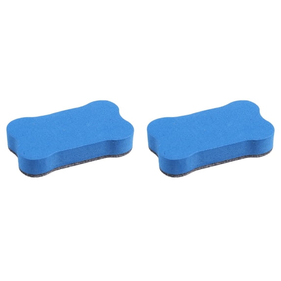 CSSJKYJ 2PCS Small Magnetic Dry Erase Eraser, Small Magnetic Whiteboard Eraser in Bright Color, Cute Bone Shape Dry Erase Board Eraser for Whiteboard,Teacher,Classroom,Home and Office (Blue)