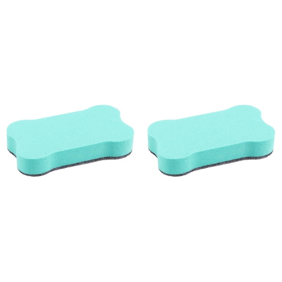 CSSJKYJ 2PCS Small Magnetic Dry Erase Eraser, Small Magnetic Whiteboard Eraser in Bright Color, Cute Bone Shape Dry Erase Board Eraser for Whiteboard,Teacher,Classroom,Home and Office (Green)