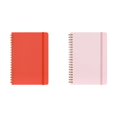 thumbnail image 1 of CSSJKYJ 2PCS Small Spiral Notebook 5x7", Notebooks for Note Taking, Morandi Journal Notebook, Work Notebook Small Notebooks 5x7" with Strap, Cute Notebooks for Women 60 Sheets/Note Books(Pink & Red), 1 of 4