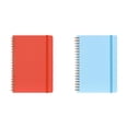 thumbnail image 1 of CSSJKYJ 2PCS Small Spiral Notebook 5x7",Notebooks for Note Taking,Morandi Journal Notebook, Work Notebook Small Notebooks 5x7"with Strap,Cute Notebooks for Women 60 Sheets/Note Books(Sky Blue & Red), 1 of 4