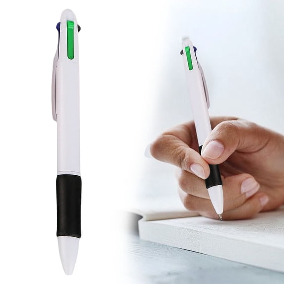 CSSJKYJ 4 in 1 Multi-Coloured Ballpoint Pen Erasable Pens 0.5mm 4 Colours Retractable Ball Point Pen Multicolor Ink Pens for Stationery Office Supplies(Black)