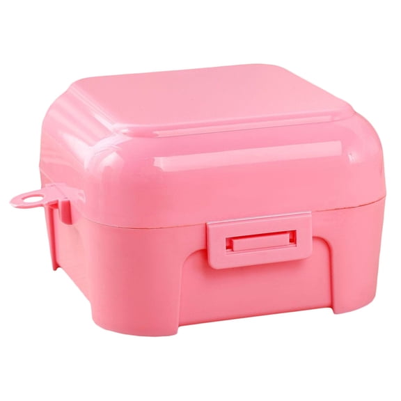 CSSJKYJ 4 Girds Egg Holder Container, Plastic Egg Storage Box Leakproof Shockproof Protection, Portable Egg Tray Carriage Dispenser for Camping Picnic Travel Kitchen Refrigerator Outdoor,Pink