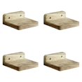 thumbnail image 1 of CSSJKYJ 4 Pack Small Floating Shelves, 5x5 Inches Wall Shelf, Rustic Wood Small Wall Mounted Shelves for Bedroom, Living Room, Kitchen, Bathroom Decor (Beige), 1 of 6
